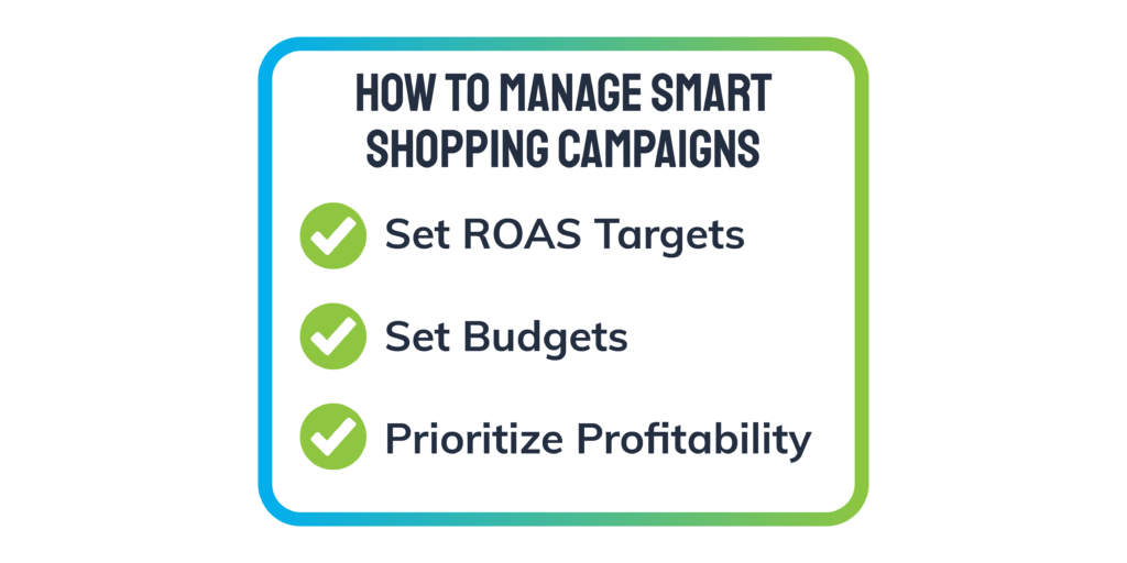 how to manage smart shopping campaigns