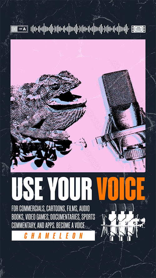 use your voice - services skyscraper ad example - omnitail creative services - ad design
